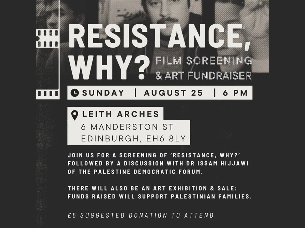 Resistance, WHY? Film screening & Art fundraiser