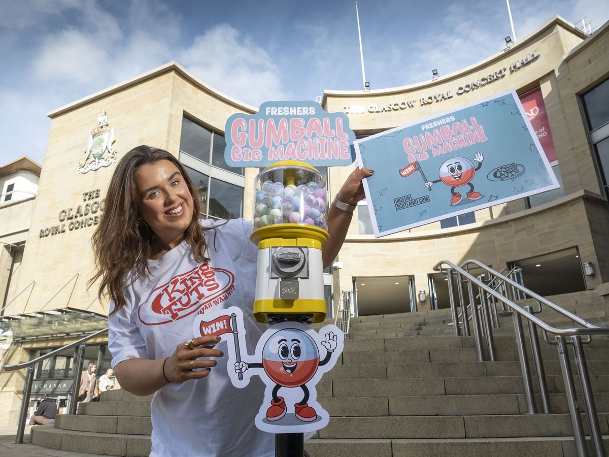 Students can get their hands on gig tickets, meal vouchers and more with the Gumball Gig Machine