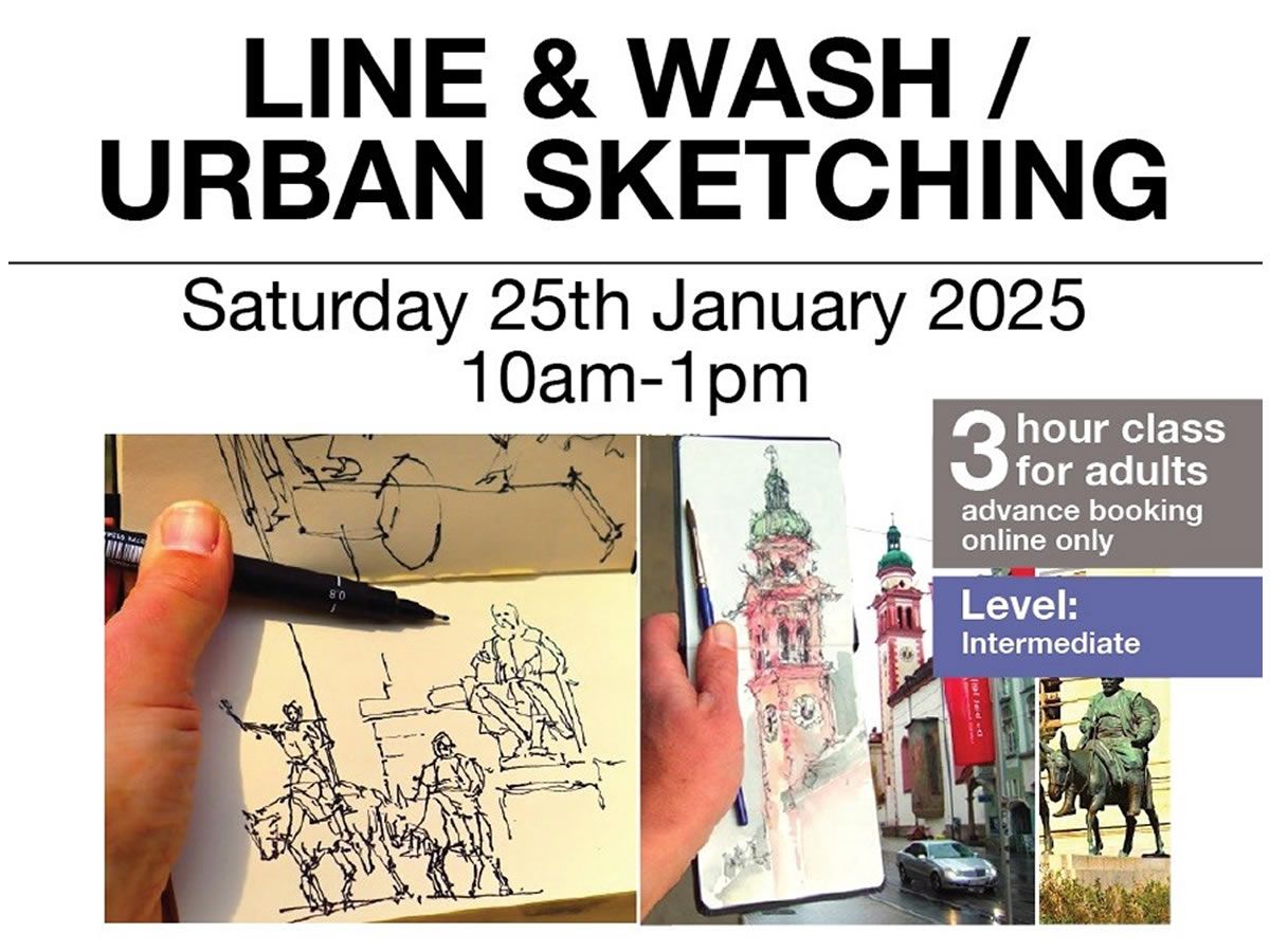 Line & Wash / Urban Sketching Style