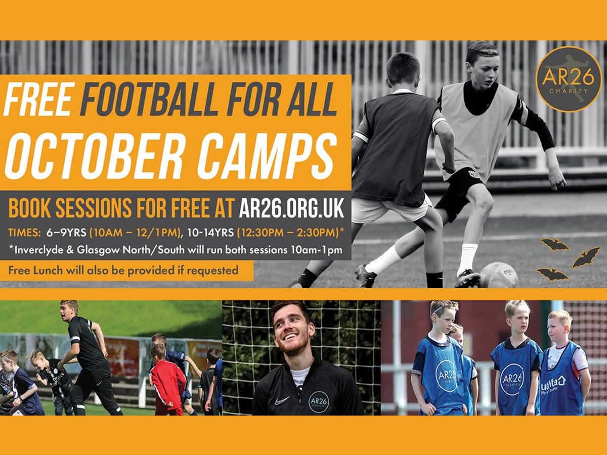 AR26 Charity Free Football October Camps: North Lanarkshire