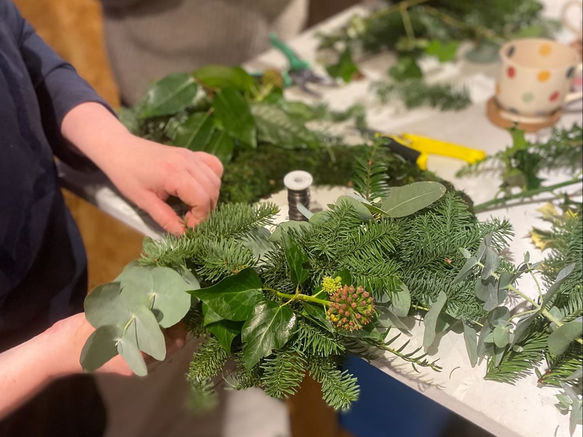 Spring door wreath workshop