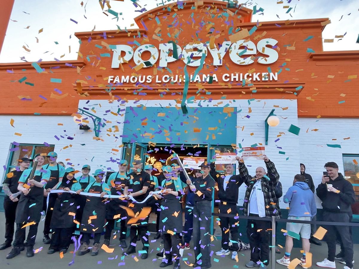 Launch day queues form for the famous Louisiana chicken as Popeyes opens in East Kilbride