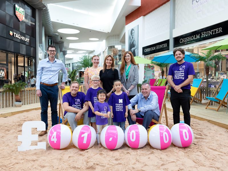 Silverburn indoor beach raises thousands for Glasgow Childrens Hospital Charity