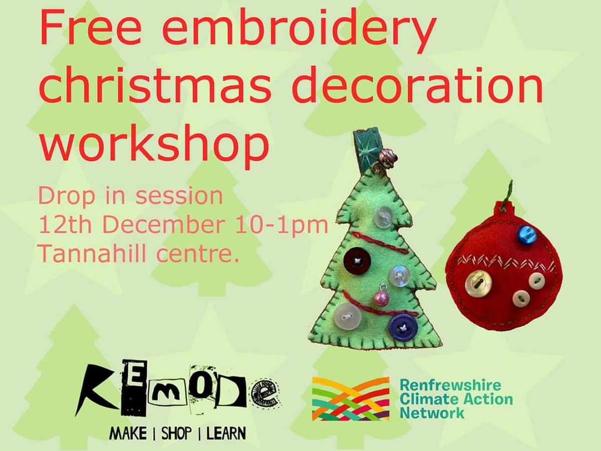 Free Embroidery Christmas Decoration Workshop