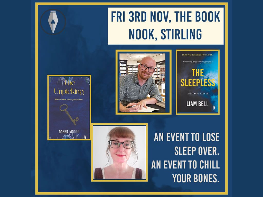 Liam Bell and Donna Moore at The Book Nook, Stirling