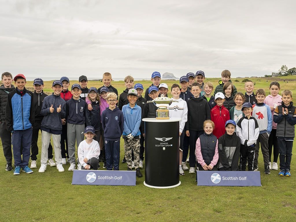 Young Golfers Get Surprise Visit From Genesis Scottish Open Championship Trophy
