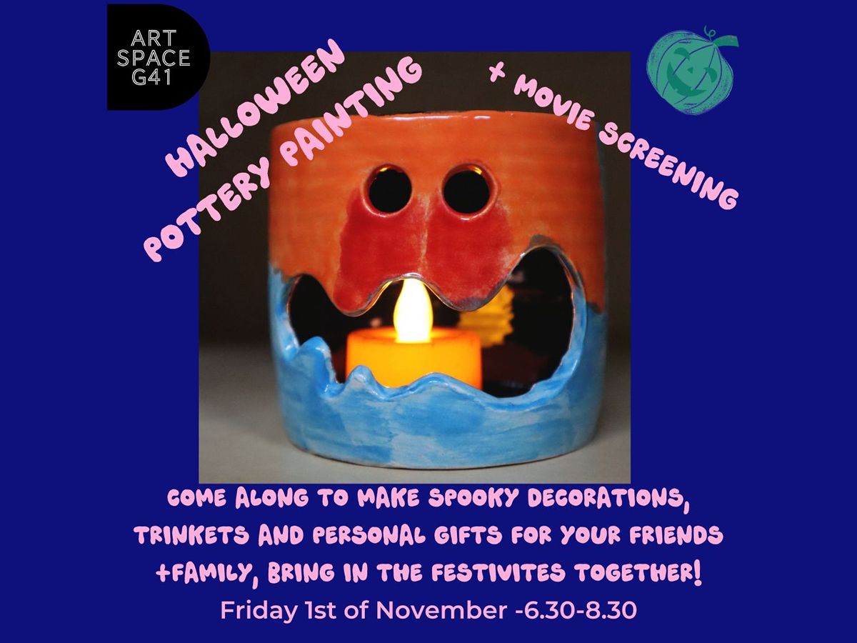 Halloween Pottery Painting + Movie Screening