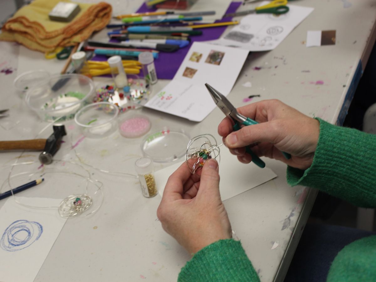 Adult Art Workshop: Make a Silver Beaded Necklace with Laura Murray