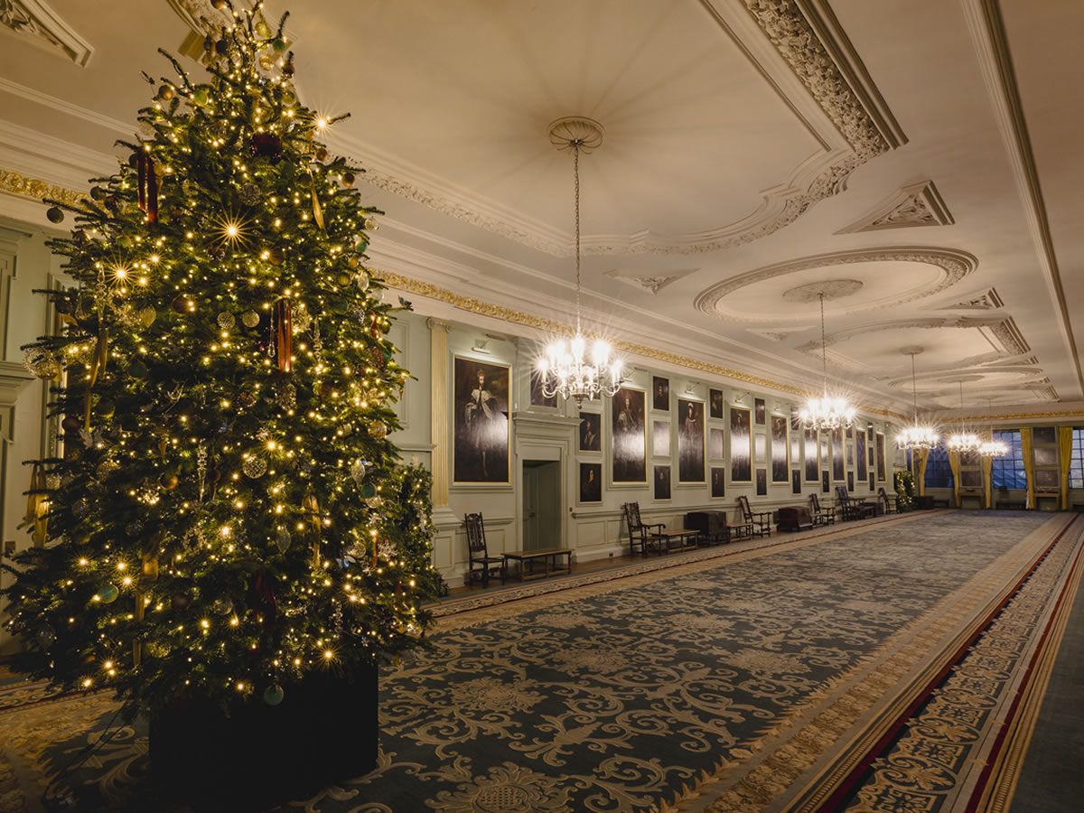 Palace of Holyroodhouse lit up for Christmas