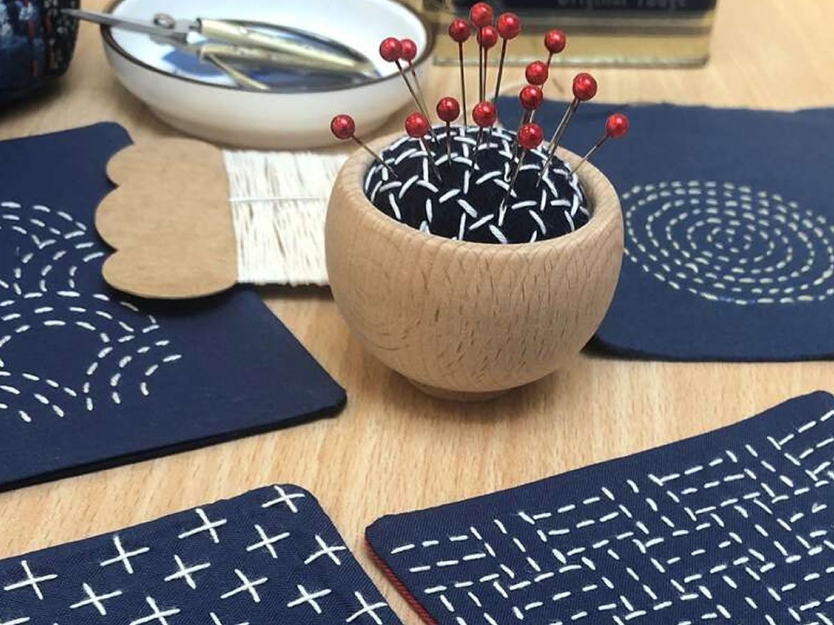 Japanese Sashiko Stitched Pin Cushion Workshop