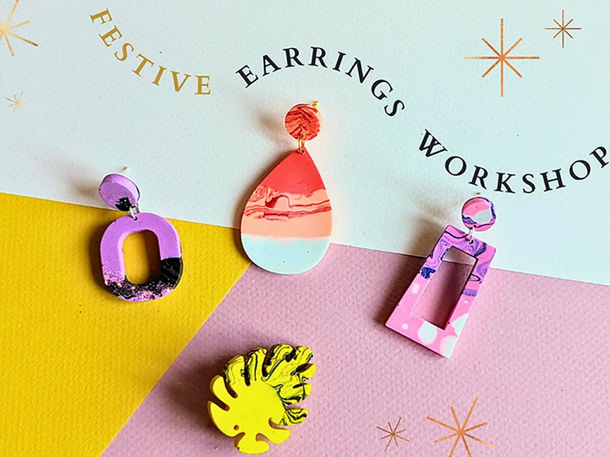 Festive Earrings - Eco- Resin Craft Workshop