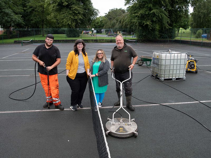 Work underway at Brodie Park as tennis court investment begins in