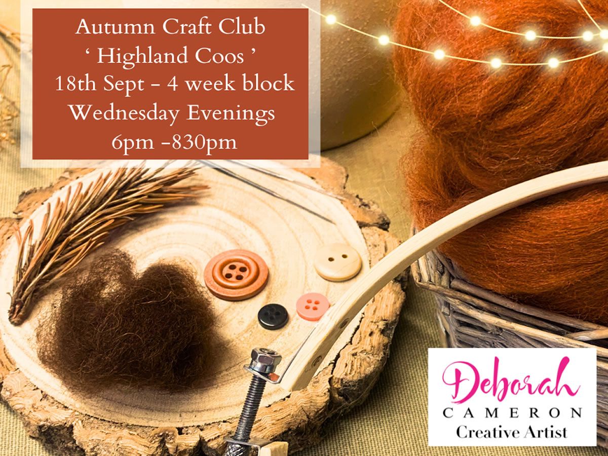 Autumn: Highland Cows - 4 week Craft Class