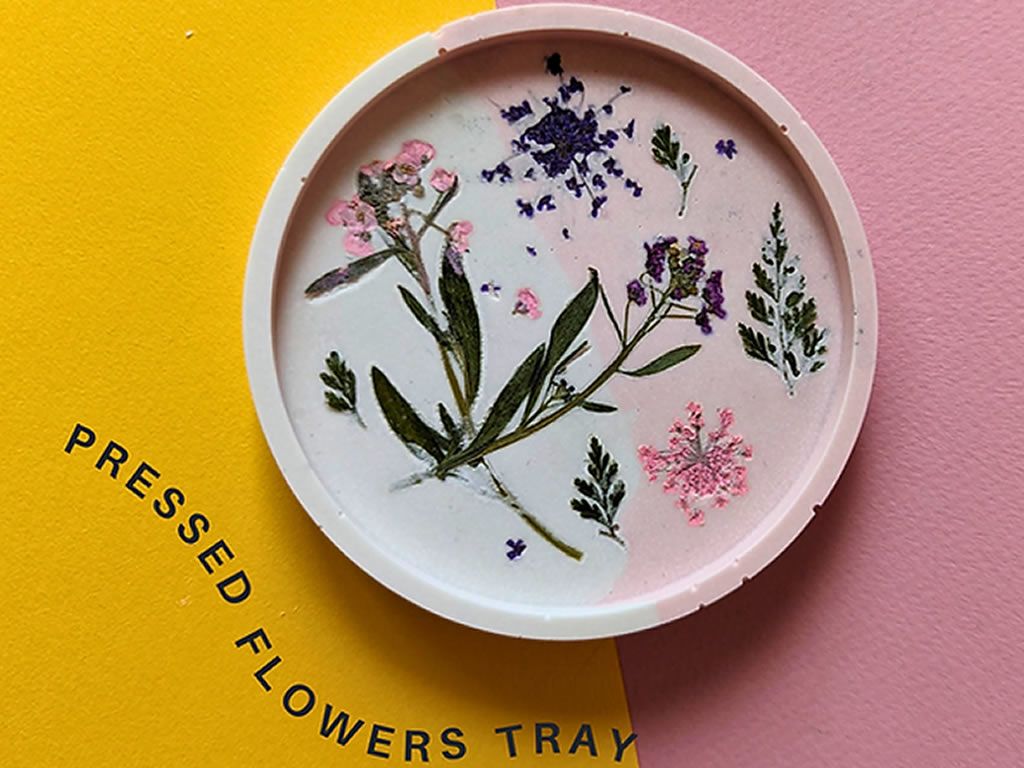 Pressed Flowers Mini Tray - Eco-Resin Craft Workshop