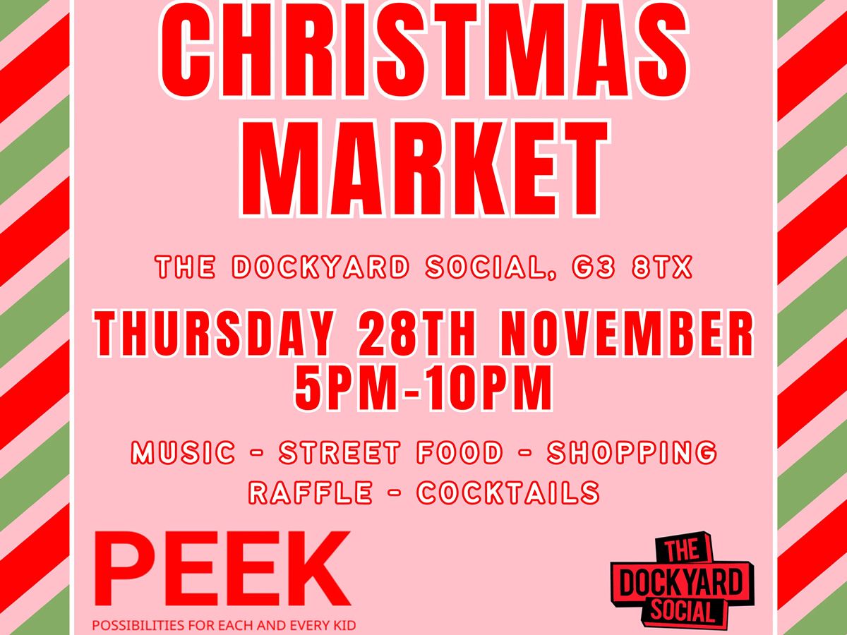 Charity Christmas Market at The Dockyard Social with PEEK