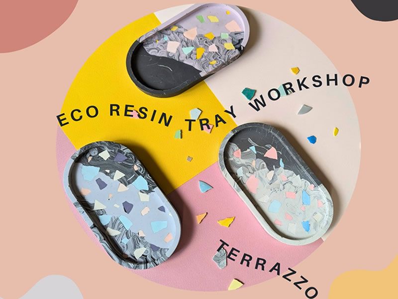 Online Eco Resin Tray Craft Workshop - Terrazzo