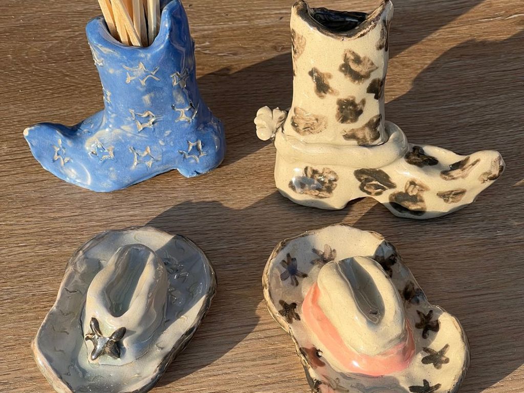 Summer Pottery Sessions: Hand-Building / Ceramic Cowboy Boot & Hat Workshop (BYOB)