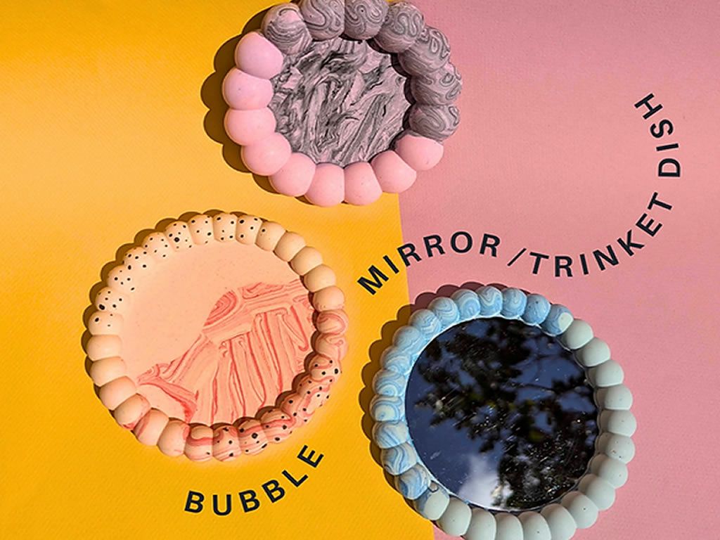 Eco-Resin Bubble Mirror/Trinket Dish - Craft Workshop