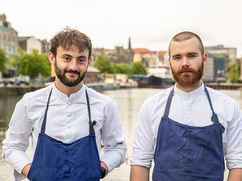 Two youngest chefs to win a Michelin star for Scottish restaurant for Heron in Leith