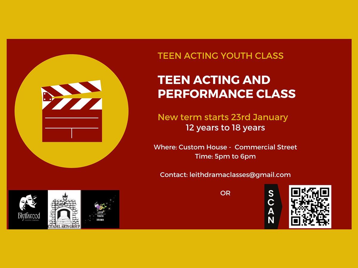 Teen Acting Class - 12 years to 18 years