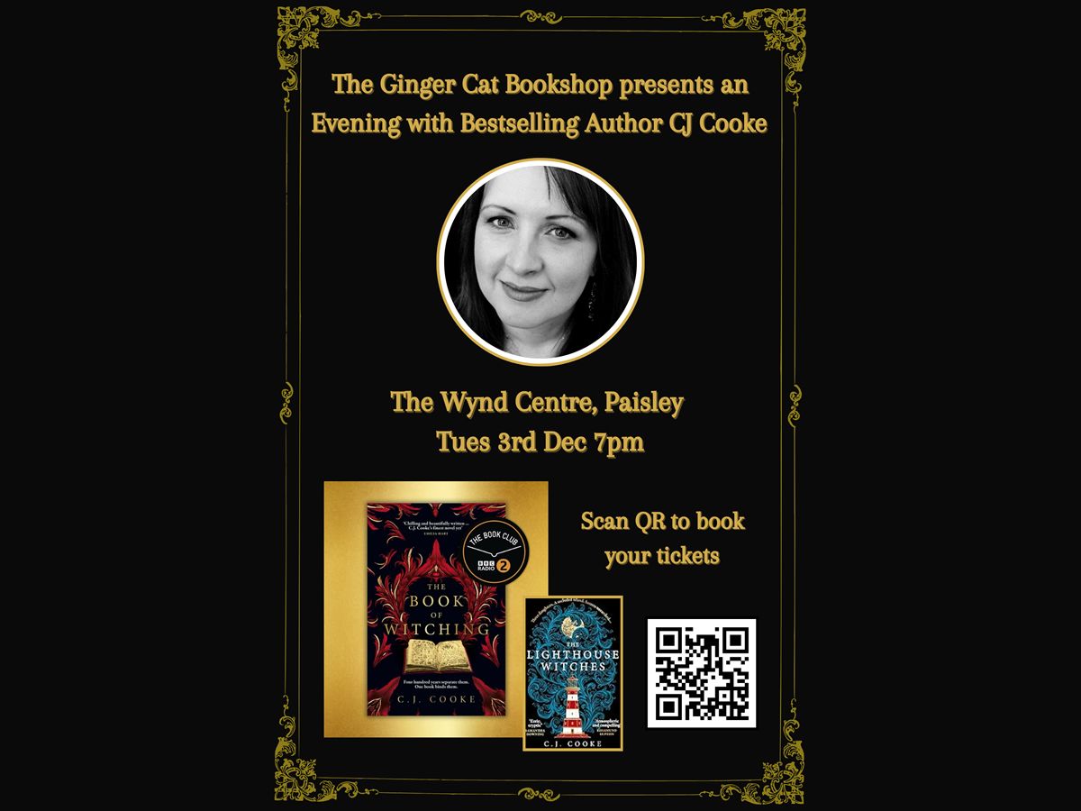 The Ginger Cat Bookshop Presents an Evening with Bestselling Author CJ Cooke