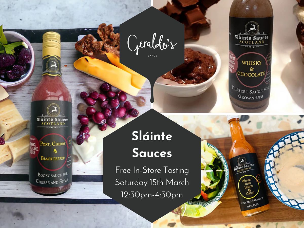 FREE Sláinte Sauces In-Store Tasting