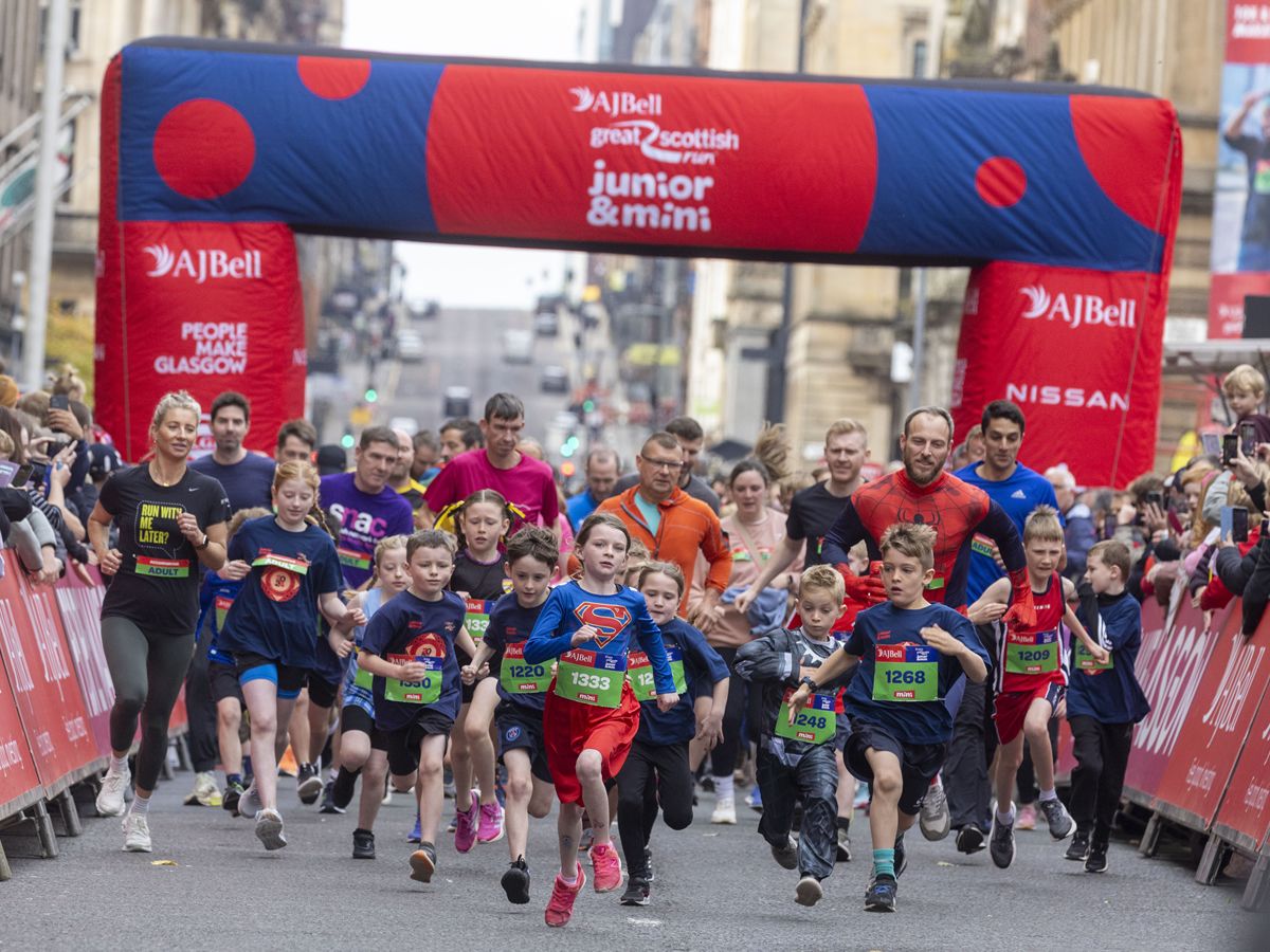 Super Saturday scenes in George Square at the AJ Bell Junior & Mini Great Scottish Run 2024