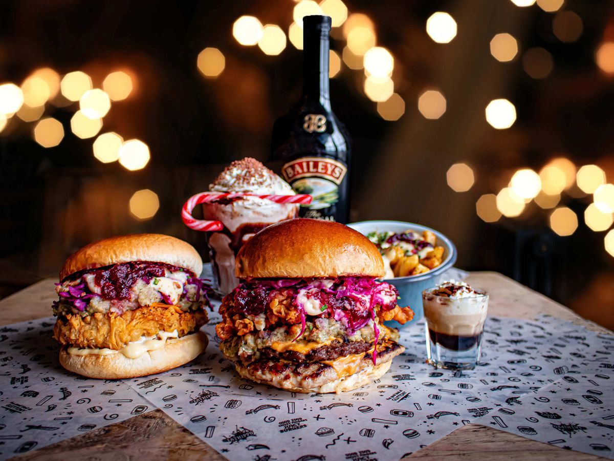 By popular demand, the Fat Hippo festive menu is back, featuring their epic limited edition Christmas burgers!