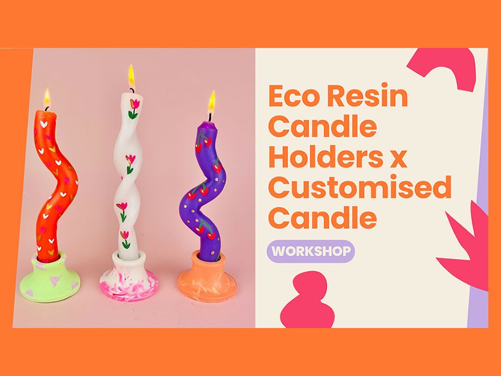 Eco Resin Candle Holders & Painted Candles