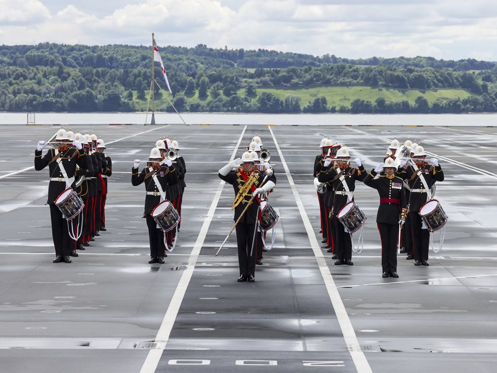 Royal Marines Band Scotland put final preparations in place for performance at The Tattoo