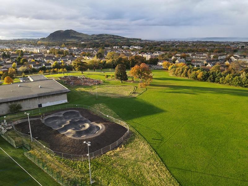 New pump track now open at Hunters Hall Park Edinburgh