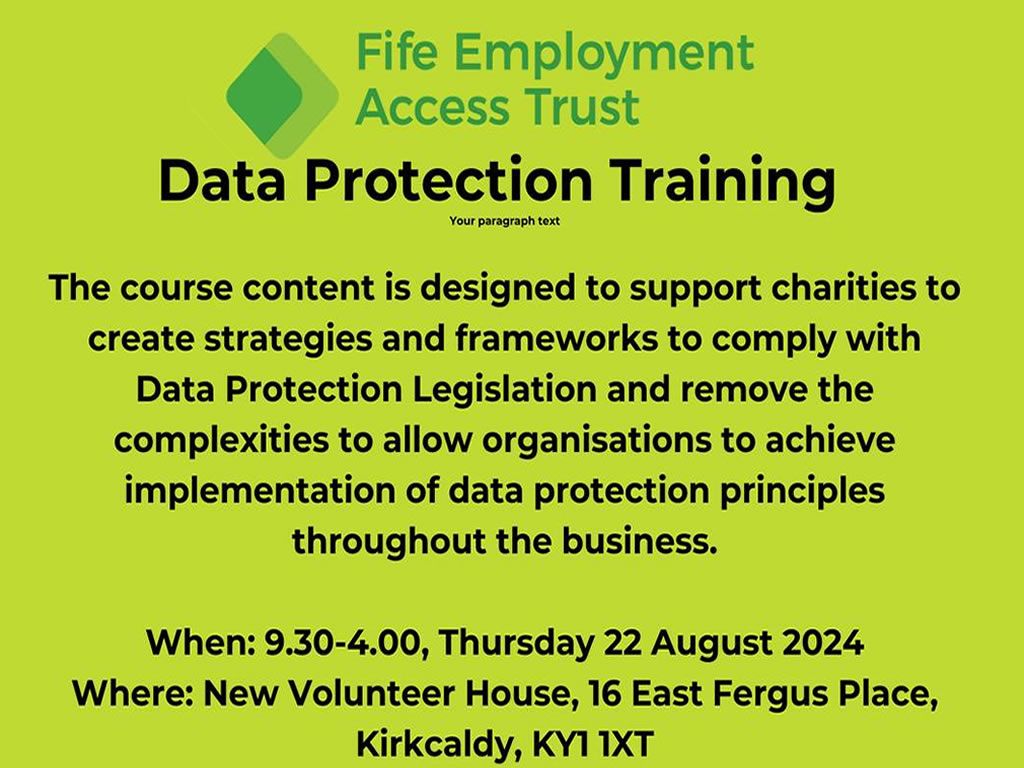 Free Data Protection Training for 3rd sector and CIC’s