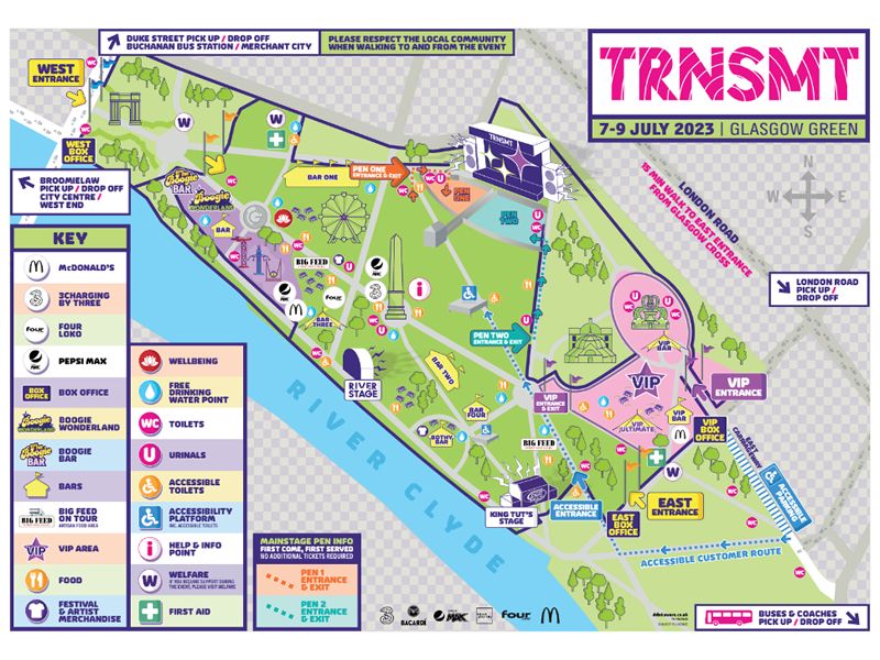 TRNSMT 2023 Festival Map