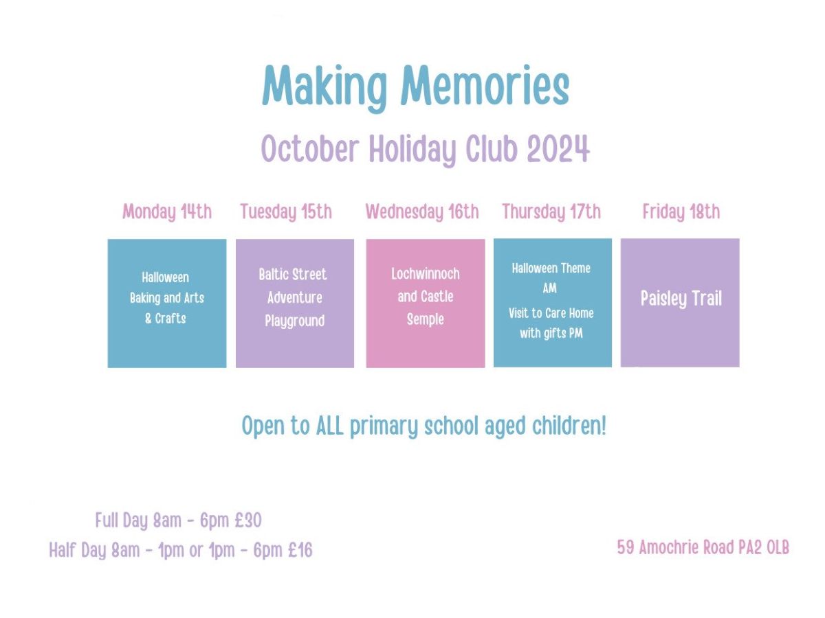 Making Memories Childcare October Holiday Club