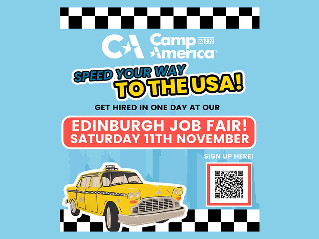 Camp America Edinburgh Job Fair 2023 at Assembly Rooms, Edinburgh New Town What's On Edinburgh