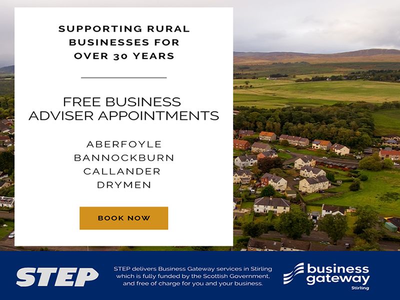 STEPPING up for rural Stirling: Free Business Support Appointments now available across Stirling