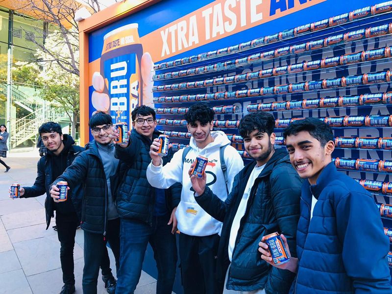 Drinkable IRN BRU billboard pops up in Glasgow City Centre