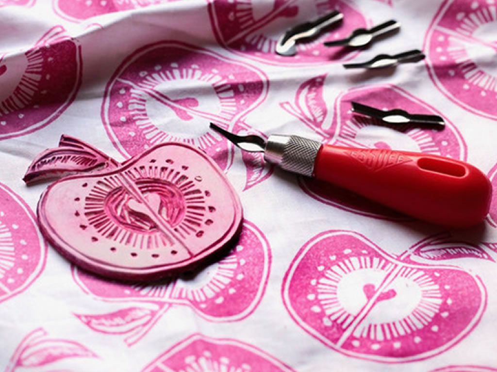 Lino Printing with Repeat Pattern